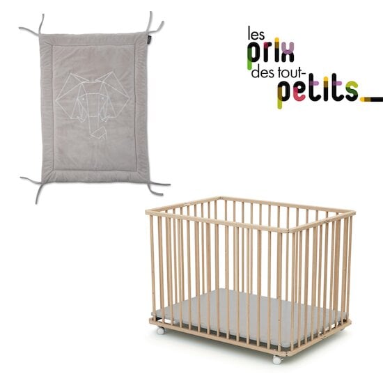 Tout l'équipement pour l'éveil de votre bébé à petit prix : tapis + parc en bois   de Formula Baby