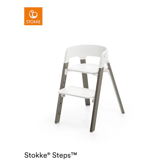 Chaise Steps™ Blanc / Gris Brume  de Stokke®