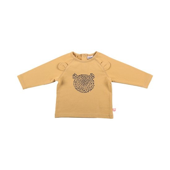 T-shirt coton bio collection Cocon Fille Hiver Jaune 1 mois de Noukies