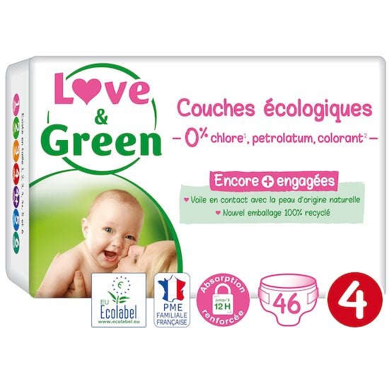 Couches écologiques Blanc T4 de Love & Green