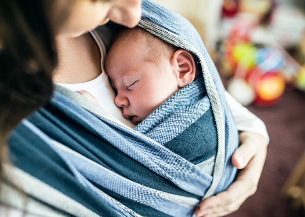 Echarpe de portage pour bébé et nouveau né : Aubert
