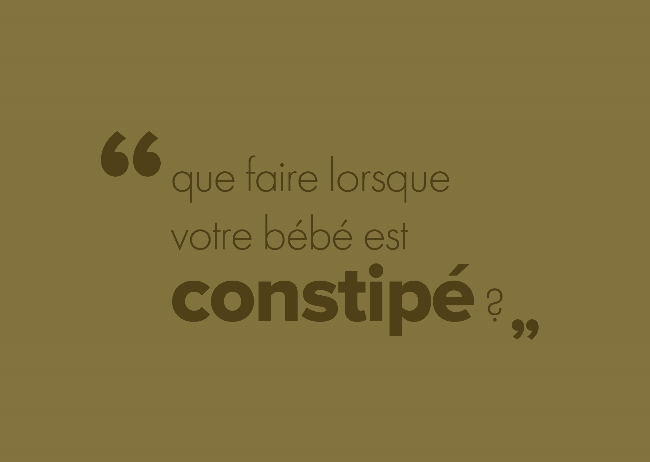 Bébé constipé que faire ? Aubert Conseils