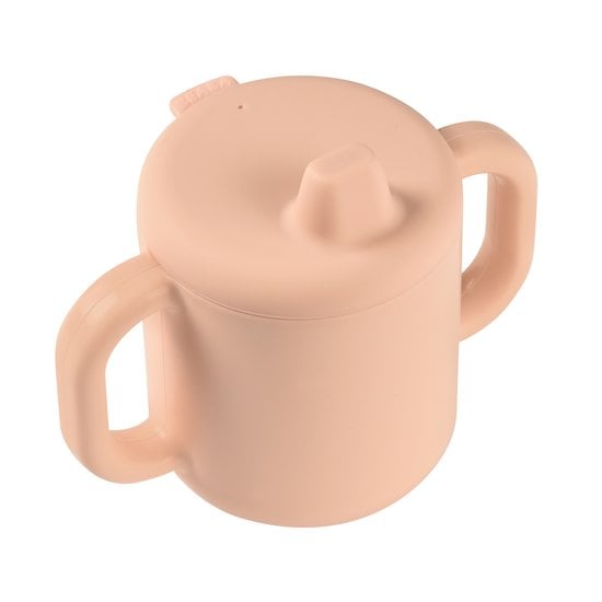 Tasse d'apprentissage en silicone Pink 8 mois + de Béaba