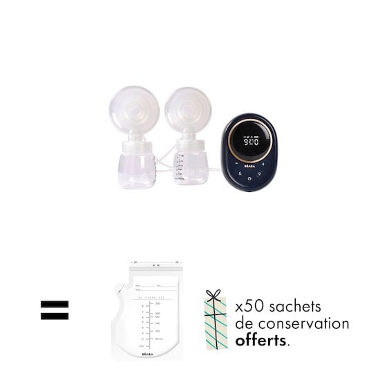 Offre Béaba : 50 sachets de conservation OFFERTS pour l'achat d'un tire-lait électrique double   de Béaba