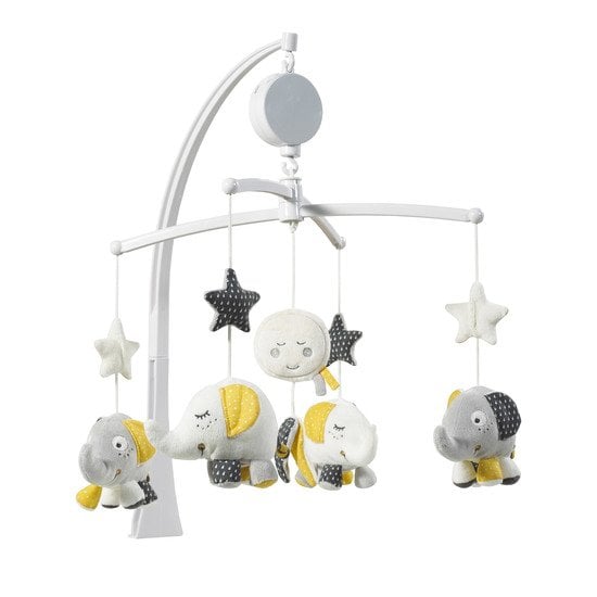 Babyfan mobile musical Gris  de Sauthon Baby's Sweet Home