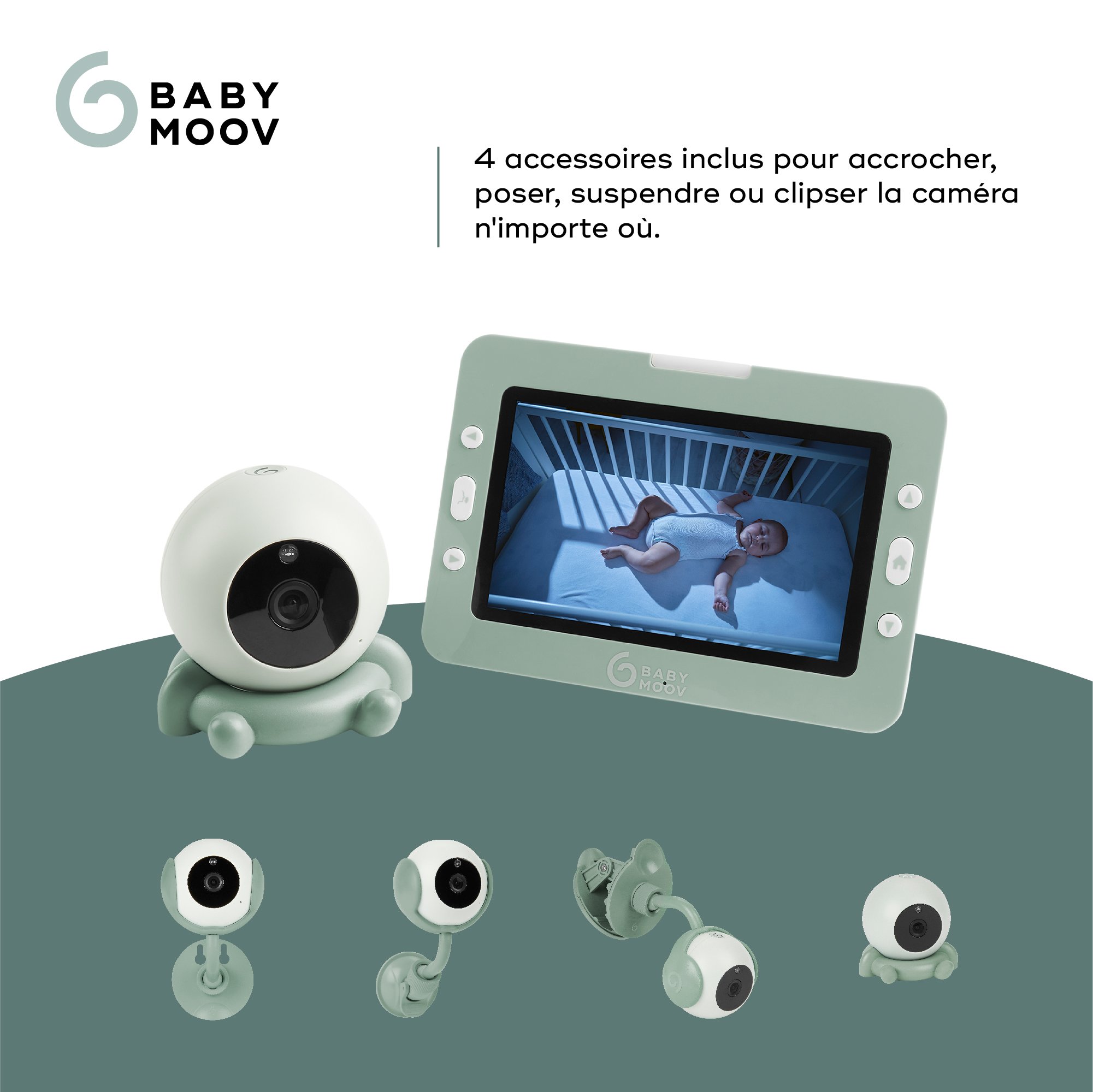 Babyphone Vidéo YOO Go+ de Babymoov, Babyphones vidéo : Aubert