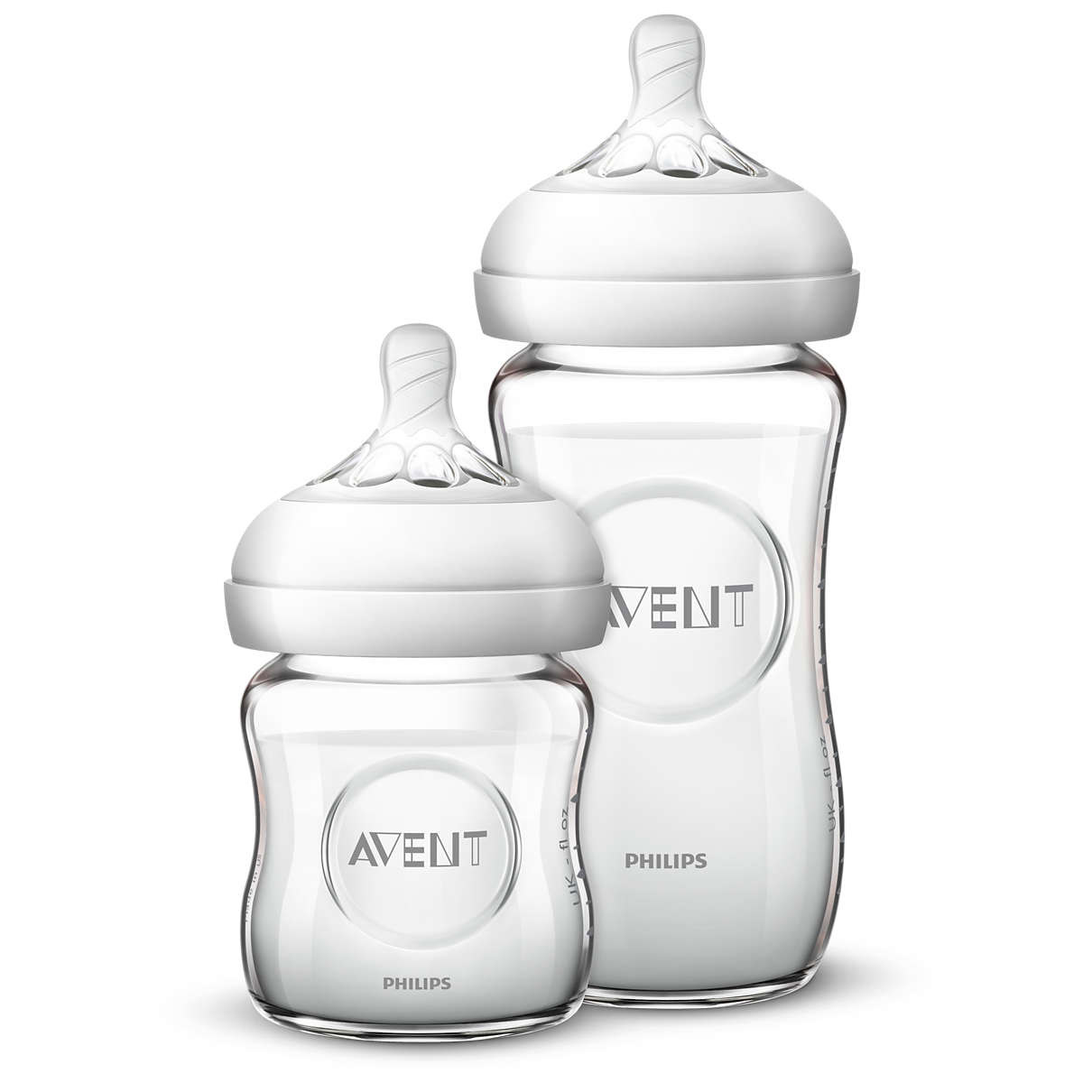 Philips Avent Kit biberons en verre Natural Response pour nouveau-né - 5  biberons, 2 sucettes Ultra Soft 0-6 mois, goupillon, sans BPA (modèle  SCD879/11) : : Bébé et Puériculture