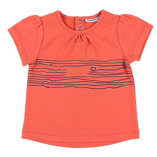 T-shirt marin collection Bord de mer été 2019 Fille Orange 12 mois de Noukies
