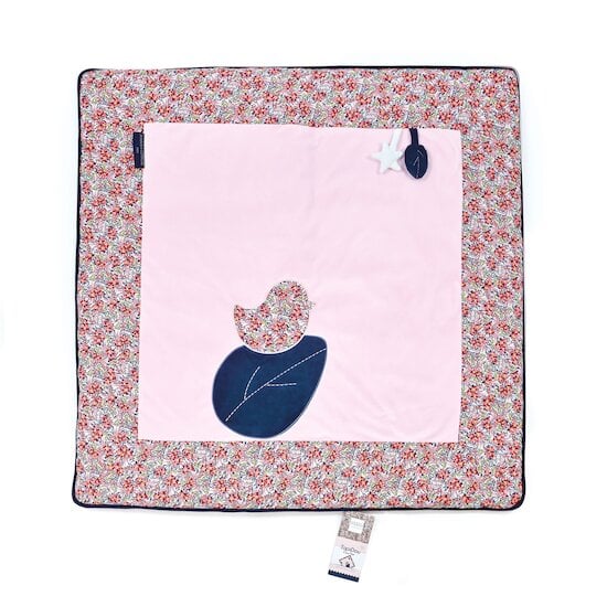 Boh'aime Tapis de parc Tapidou Floral 100 x 100 cm de Doudou et Compagnie