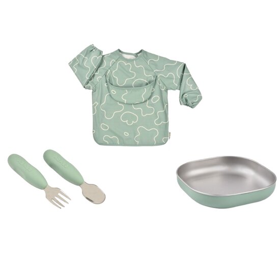 Coffret cadeau set repas Vert Sauge  de Béaba