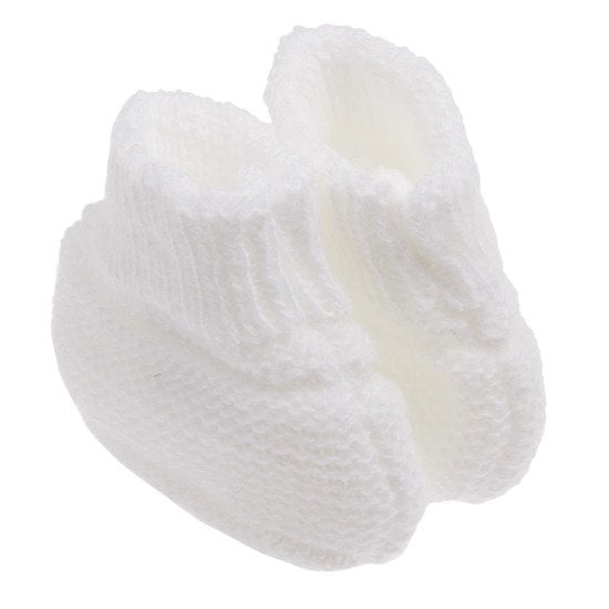 Chaussons tricot Blanc  de P'tit bisou