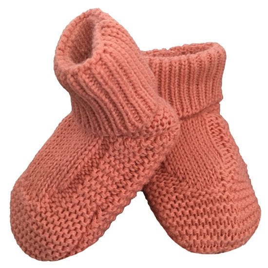 Chaussons Tricot Les Tout Petits Chats Bouton de Rose Taille unique de P'tit bisou