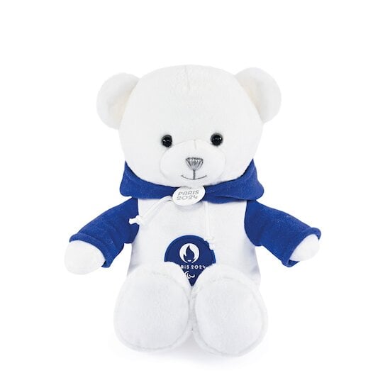 Jeux Olympiques 2024 Ours en peluche avec sweat Blanc  de Doudou et Compagnie