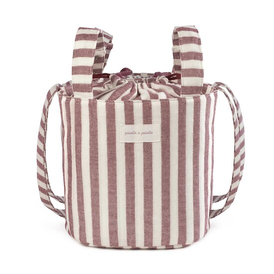 Sac pour Poussette Bucket Cherry Raye  de pasito a pasito