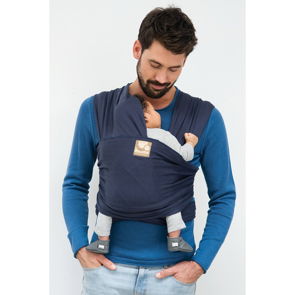 Écharpe de portage Tricot-Slen Organic extensible bio Jean 540 cm