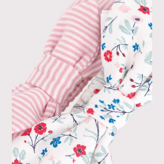 Lot de 2 bandeaux bébé en coton   de Petit Bateau Lot de 2 bandeaux bébé en coton   de Petit Bateau