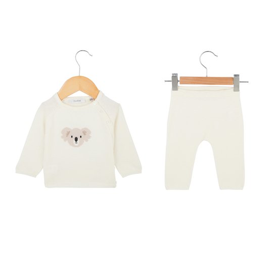 Ensemble tricot Petit Koala Écru Naissance de Marèse