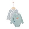 Dino d'Automne Lot de 2 Bodies Manches Longues