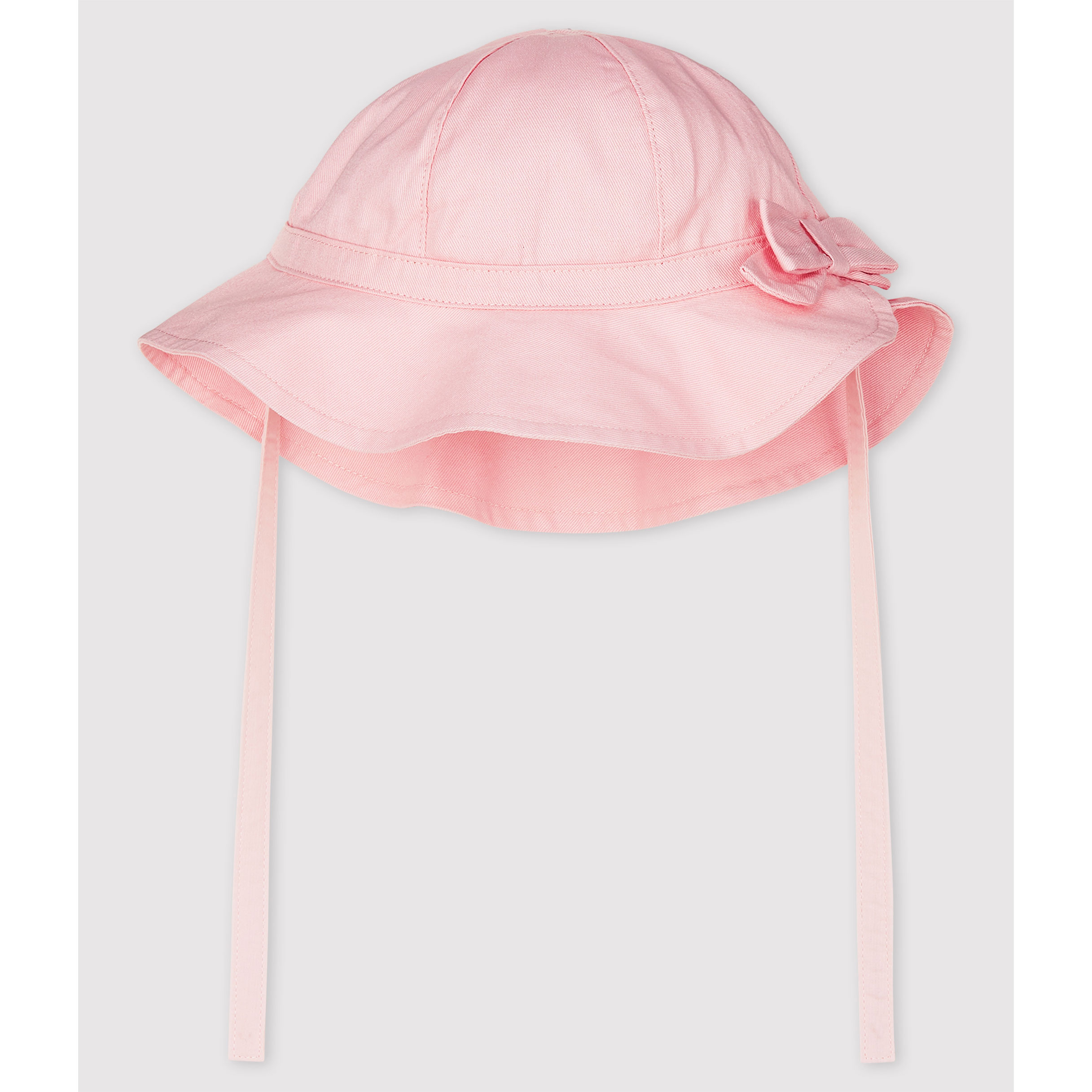 Capeline A Nœud En Twill Fleur De Petit Bateau Chapeaux Fille Aubert