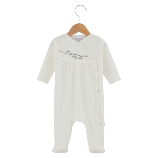 Pyjama petits chats collection Mini Cat Ecru 6 mois de P'tit bisou