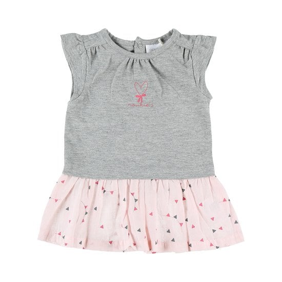 Robe bi-color collection Cocon Fille Gris / Rose  de Noukies