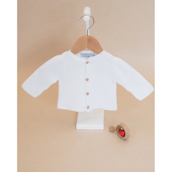 Gilet en coton Blanc 1 mois de La Manufacture de Layette