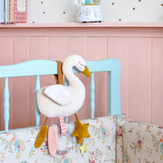 La Petite École de Danse Peluche d'Activités Cygne Blanc  de Moulin Roty La Petite École de Danse Peluche d'Activités Cygne Blanc  de Moulin Roty
