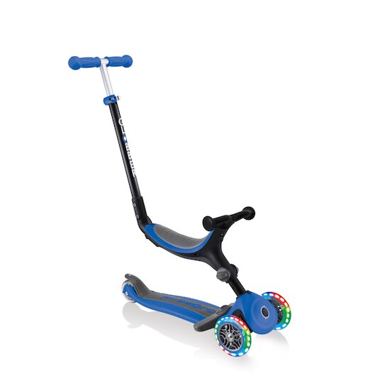 Trottinette pliable 3 roues GO-UP Plus Lights Navy Blue  de Globber