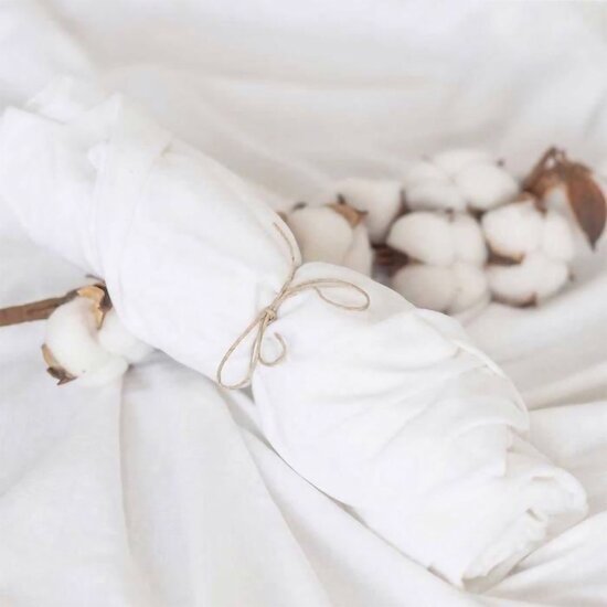 Drap-housse en coton bio Blanc 40 x 80 cm de Domiva