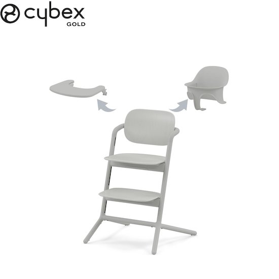 Chaise haute Lemo 3-in-1 Suede Grey / Mid Grey  de CYBEX