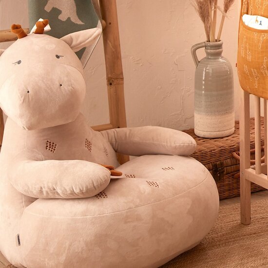 Tiga, Stegi & Ops Sofa en veloudoux Tiga Beige/ocre  de Noukies Tiga, Stegi & Ops Sofa en veloudoux Tiga Beige/ocre  de Noukies