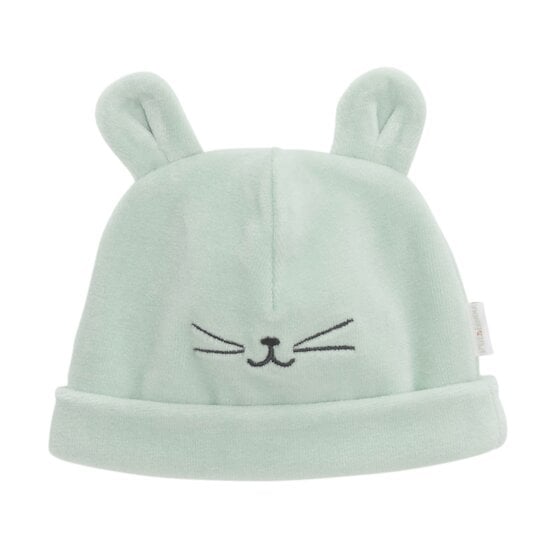 Bonnet Trousseau Mon Chaton Vert sauge  de P'tit bisou