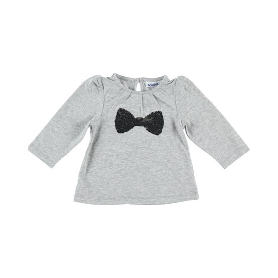 T-shirt sequins collection Bord de mer Fille Gris 24 mois de Noukies