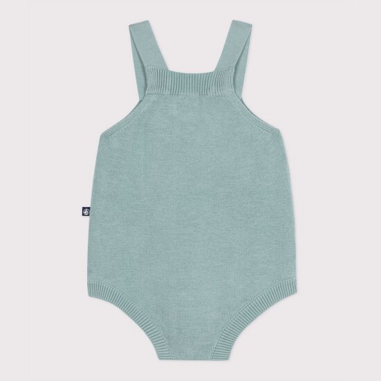 Barboteuse bébé en tricot à point fantaisie à bretelles   de Petit Bateau