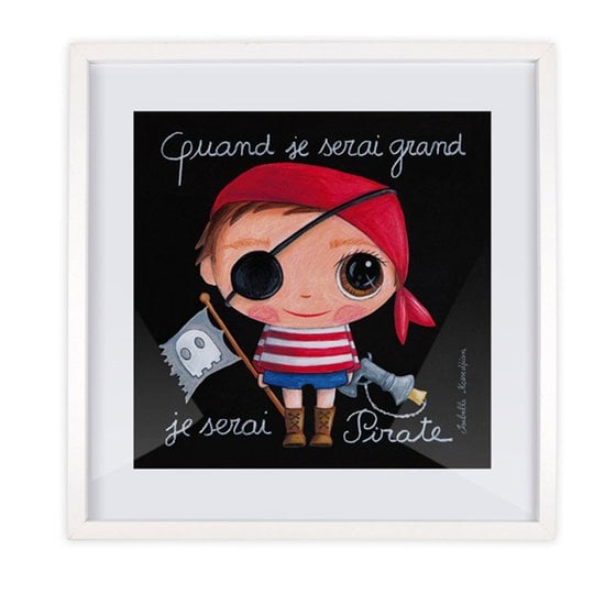 Affiche Pirate 30 x 30 cm de Label Tour