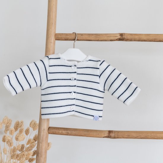 Cardigan Écru / Marine  de P'tit bisou