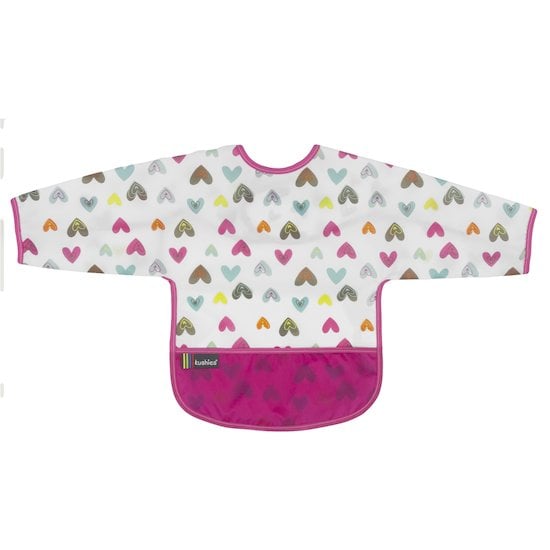 Bavoir avec manches CleanBib Cœur  de Kushies