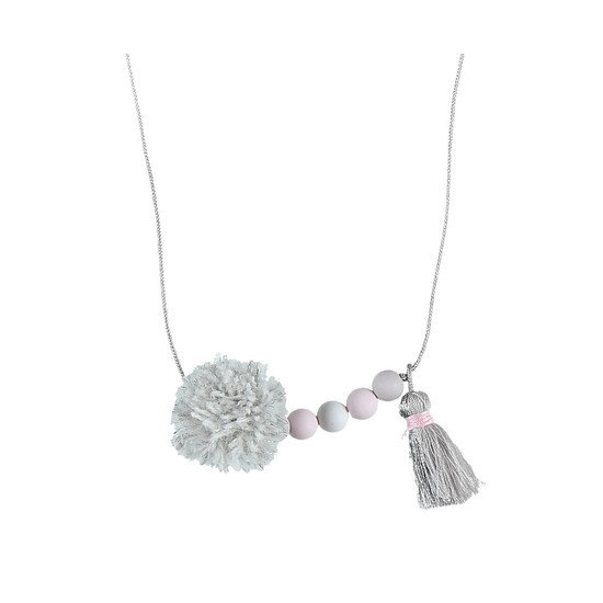 Collier Fille pompom argenté Taille unique de Noukies