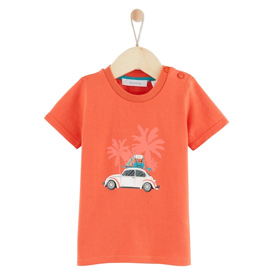 Tee-shirt à manches courtes Super Bolides Orange 12 mois de Marèse