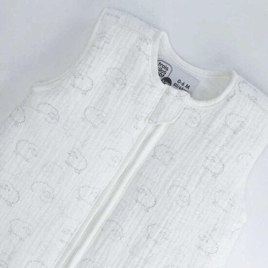 Wooly Gigoteuse sans manches Écru 0-6 mois de Trois Kilos Sept