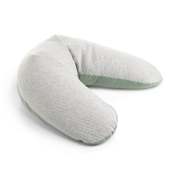 Coussin de maternité bi-confort Gris / Sauge  de Maïka Coussin de maternité bi-confort Gris / Sauge  de Maïka