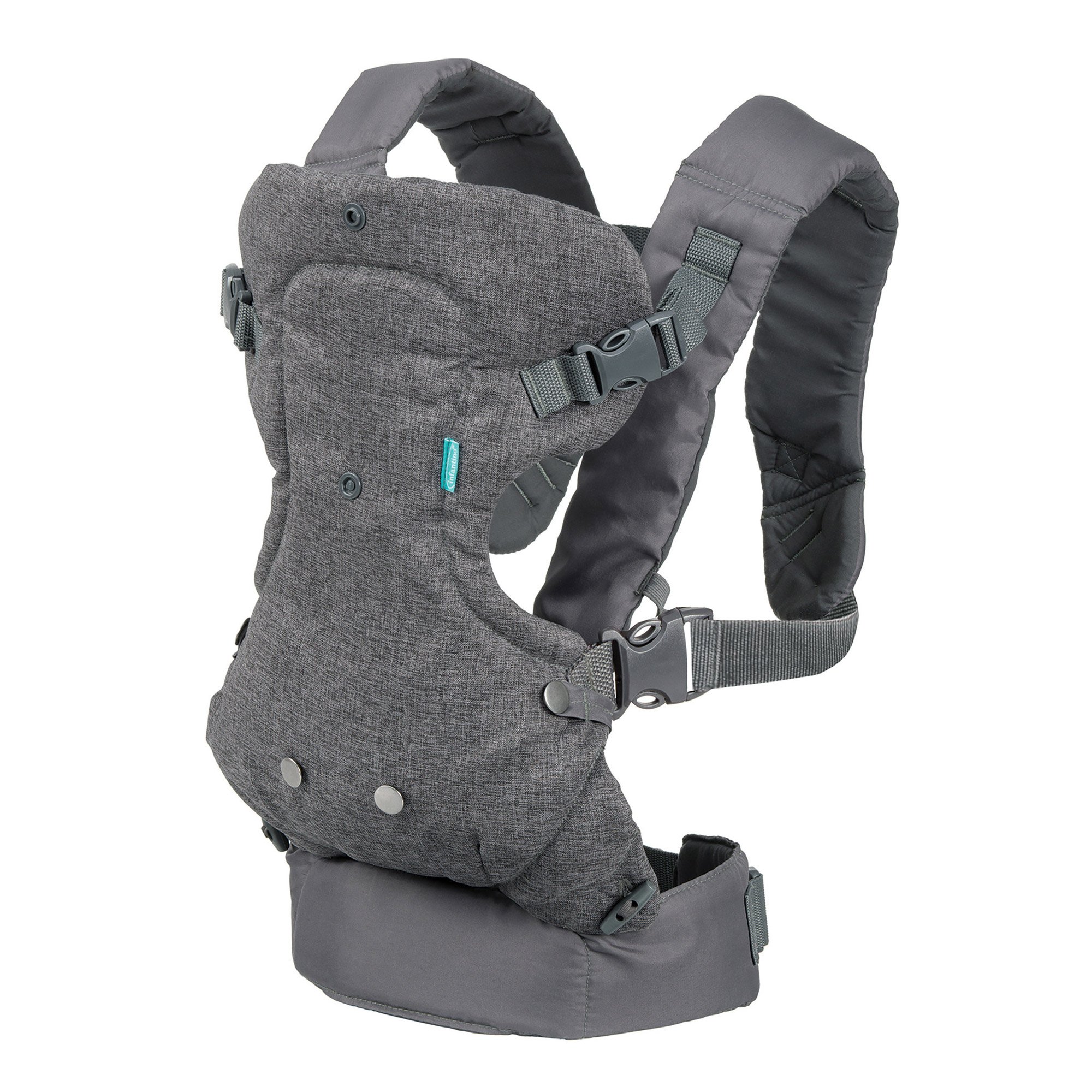 Porte-bébé Flip Ergo 4 en 1 Gris de Infantino, Porte-bébé ventral : Aubert