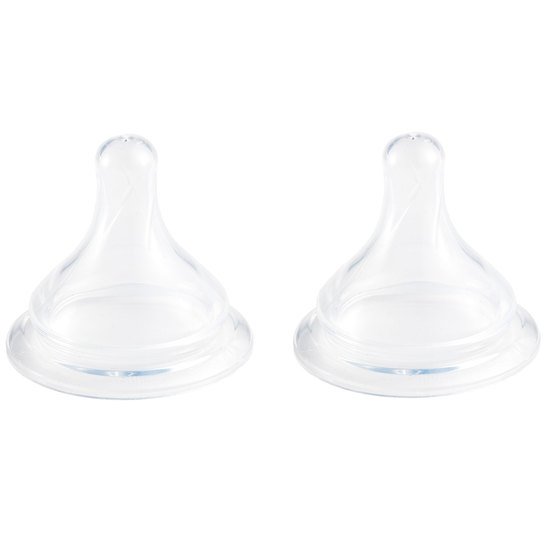 Lot de 2 tétines Ventil'Bib Transparent T2 de Aubert concept