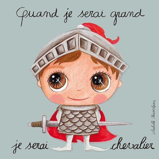 Tableau Chevalier 15 x 15 cm de Label Tour