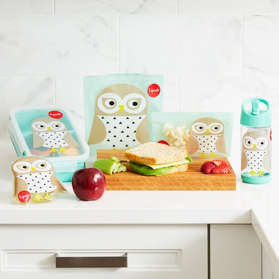 Gourde pour enfant Hibou  de 3 sprouts