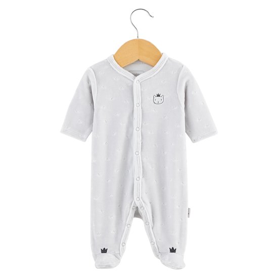 Pyjama Royal Baby Gris Plush Naissance de P'tit bisou