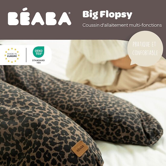 Coussin d'allaitement Big Flopsy™ jersey de coton Léopard  de Béaba