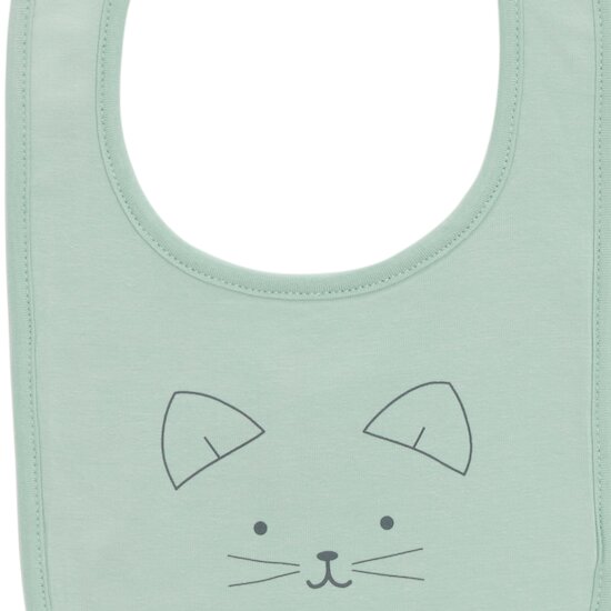 Lot de 2 bavoirs Chatons / Sauge  de P'tit bisou Lot de 2 bavoirs Chatons / Sauge  de P'tit bisou