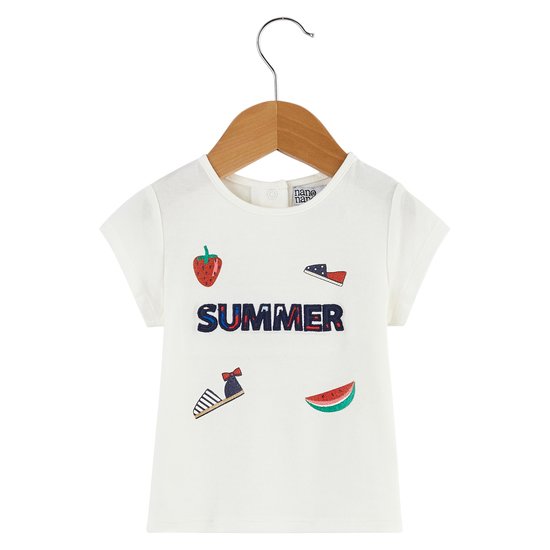T-shirt Summer Party Écru  de Nano & nanette