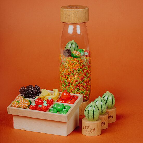 Bouteille sensorielle Learn Fruits   de Petit Boum